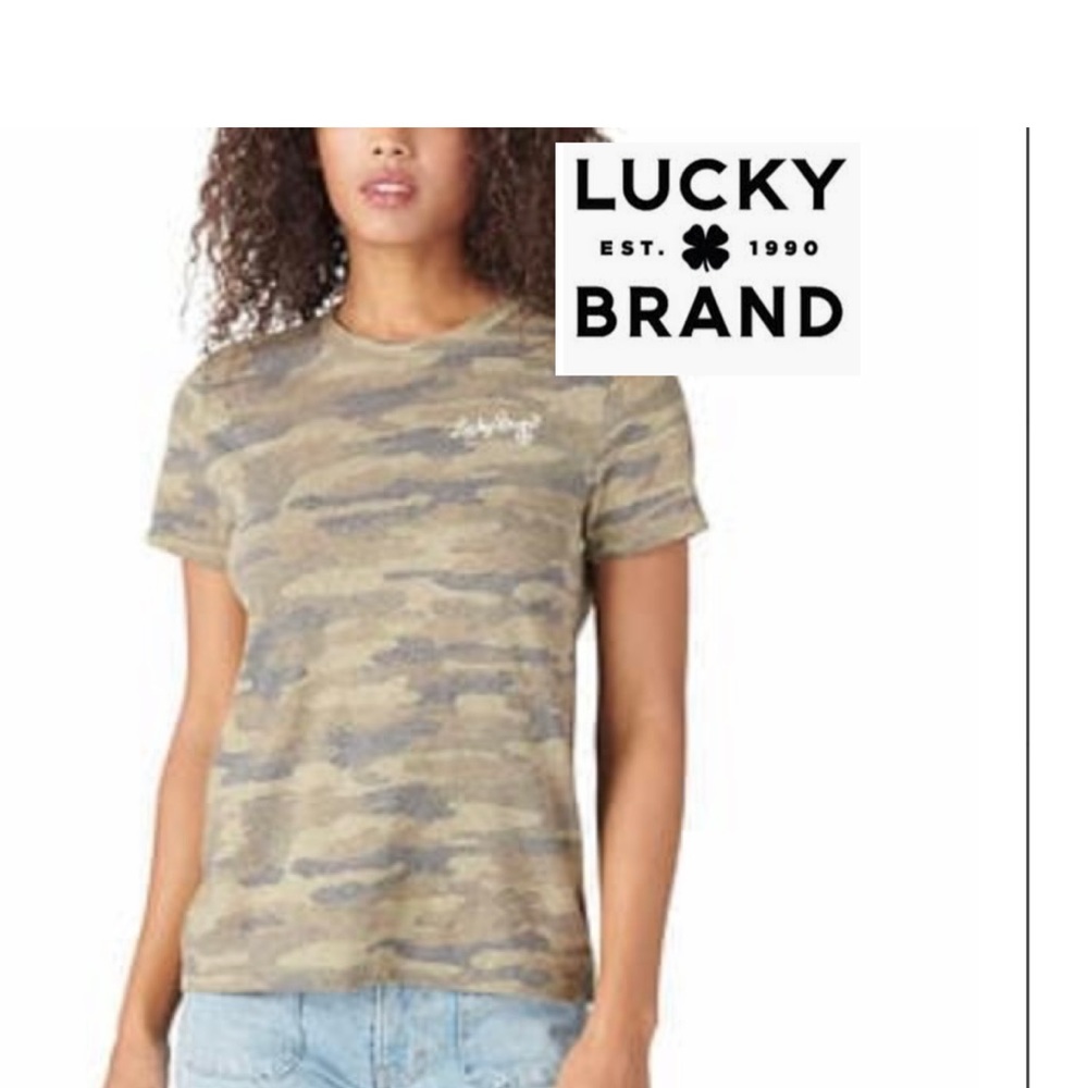 New with tags Lucky Brand
Size Medium Camo patterned T-shirt
Short sleeves